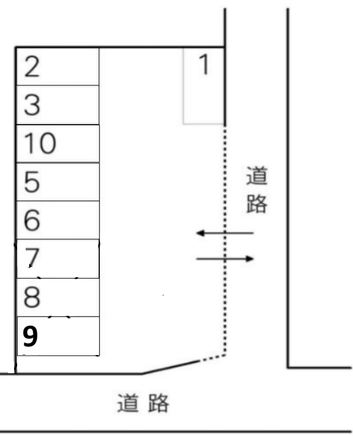 高見原2丁目駐車場の駐車配置図