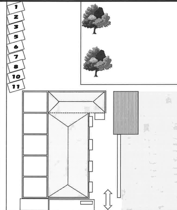 ヴィラ フロレスタ駐車場の駐車配置図
