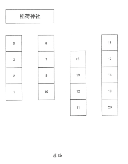 小幡駐車場の駐車配置図