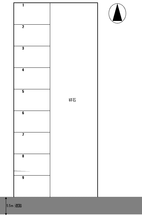 高塚町 KT9 駐車場の駐車配置図