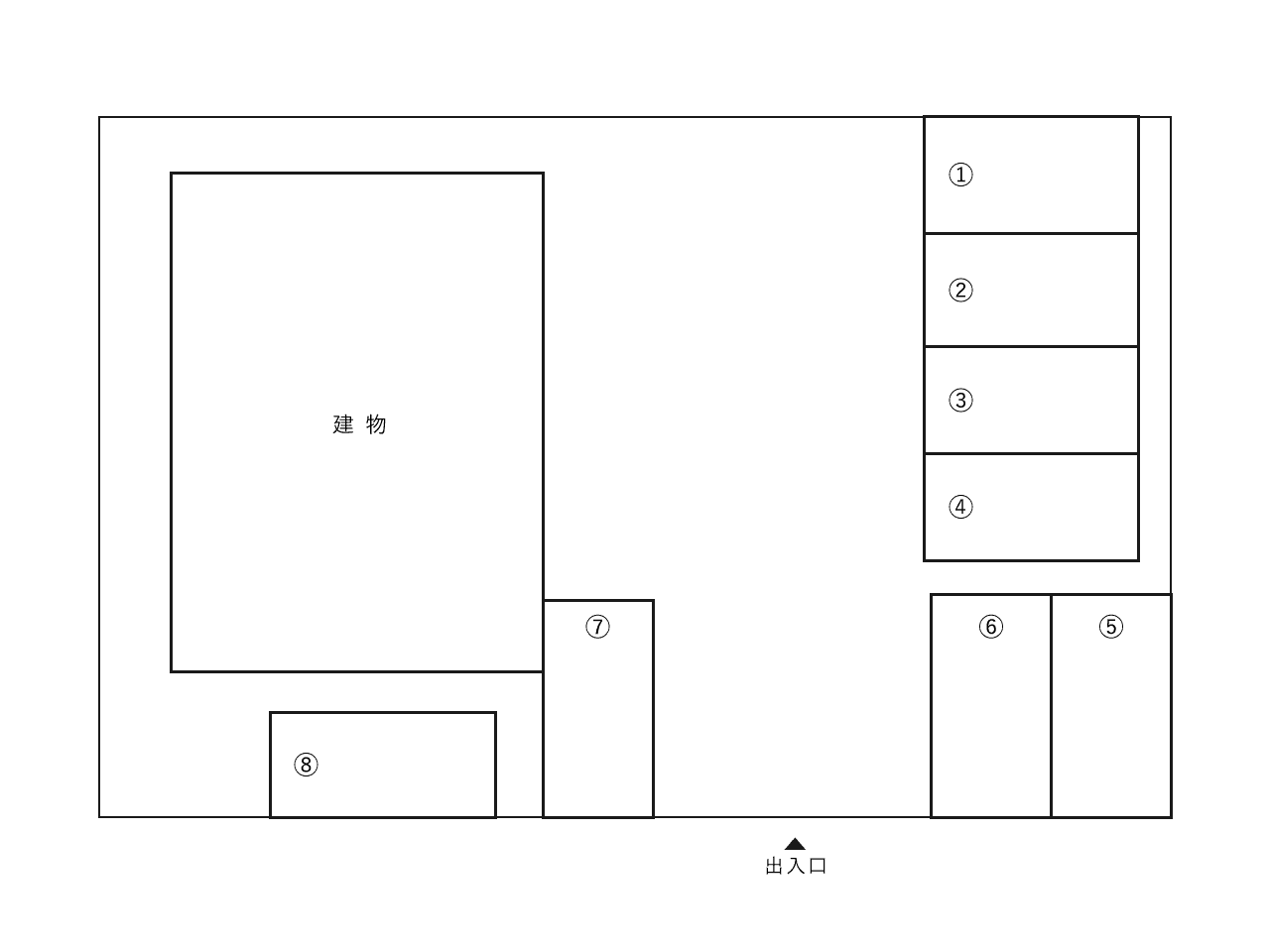 パークサイド駐車場の駐車配置図