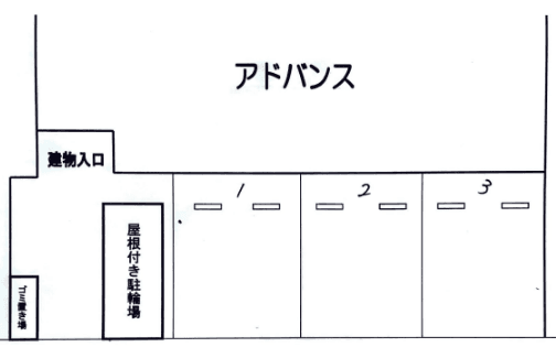 アドバンス駐車場の駐車配置図