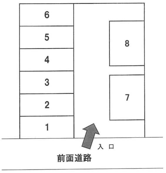 村田駐車場の駐車配置図