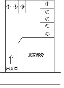 小島様城南町月極駐車場の駐車配置図