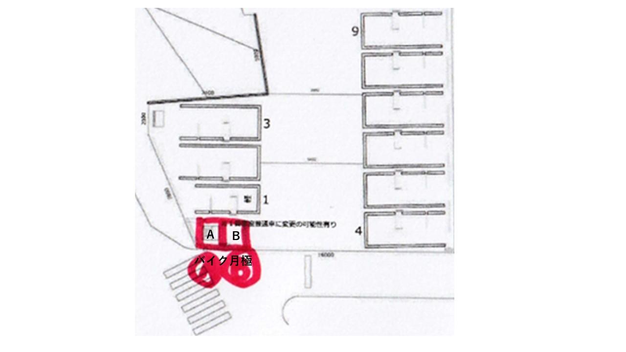 【バイク】倉敷日ノ出町1丁目第1の駐車配置図