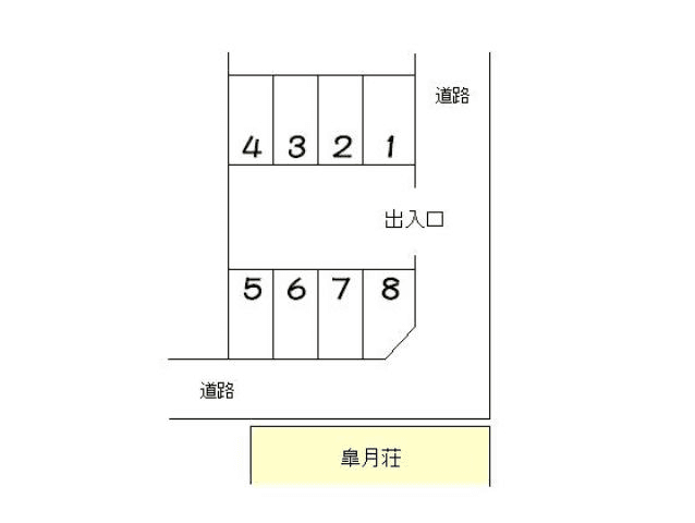 盛広月極駐車場の駐車配置図