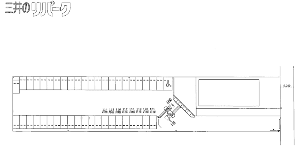 高安駅前の駐車配置図