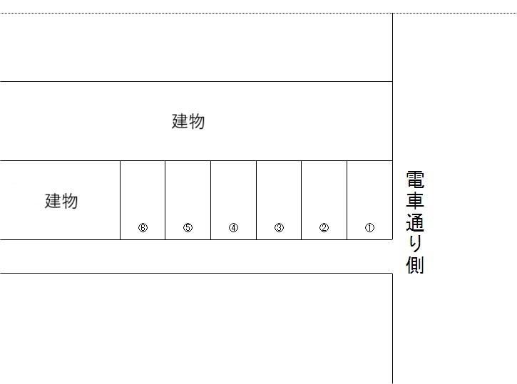 内村駐車場の駐車配置図