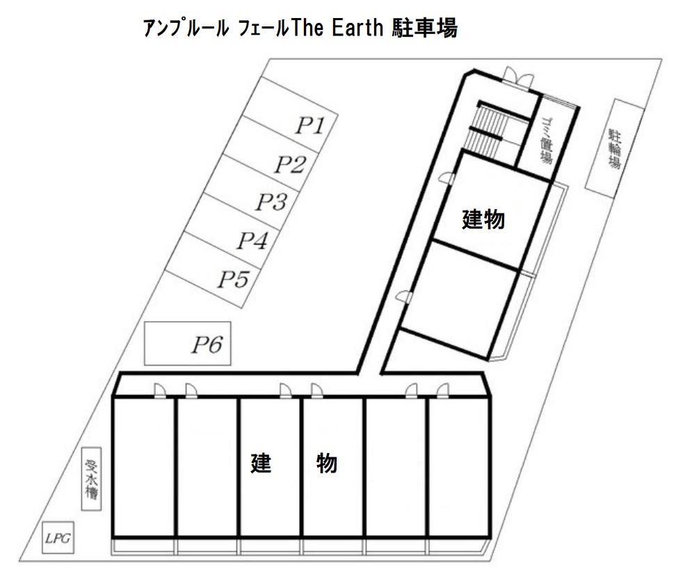 アンプルール フェールThe Earth 駐車場の駐車配置図