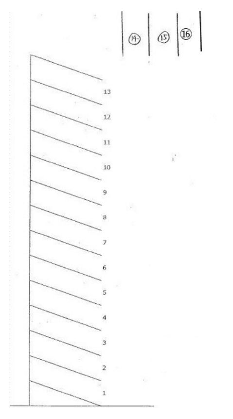 鴨江1丁目縣様駐車場の駐車配置図
