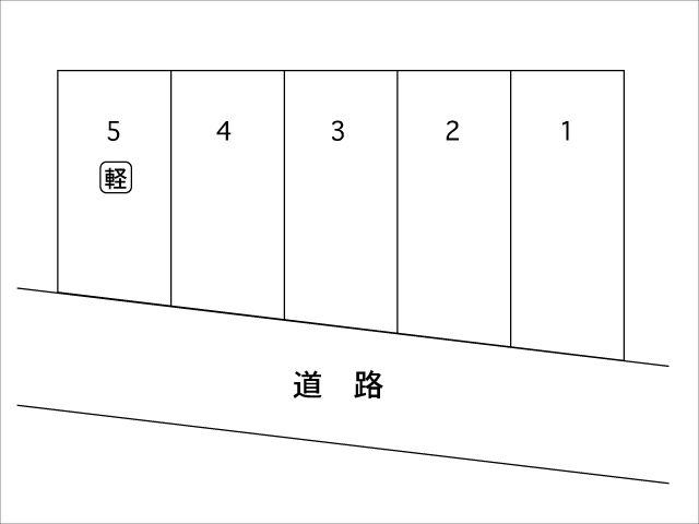 こばた黒住駐車場の駐車配置図