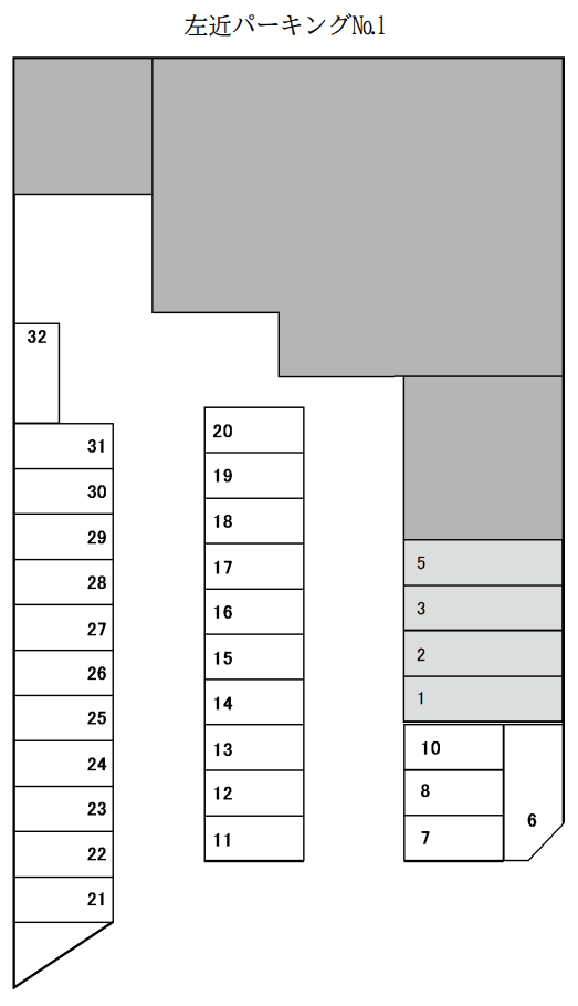 左近パーキング№1の駐車配置図