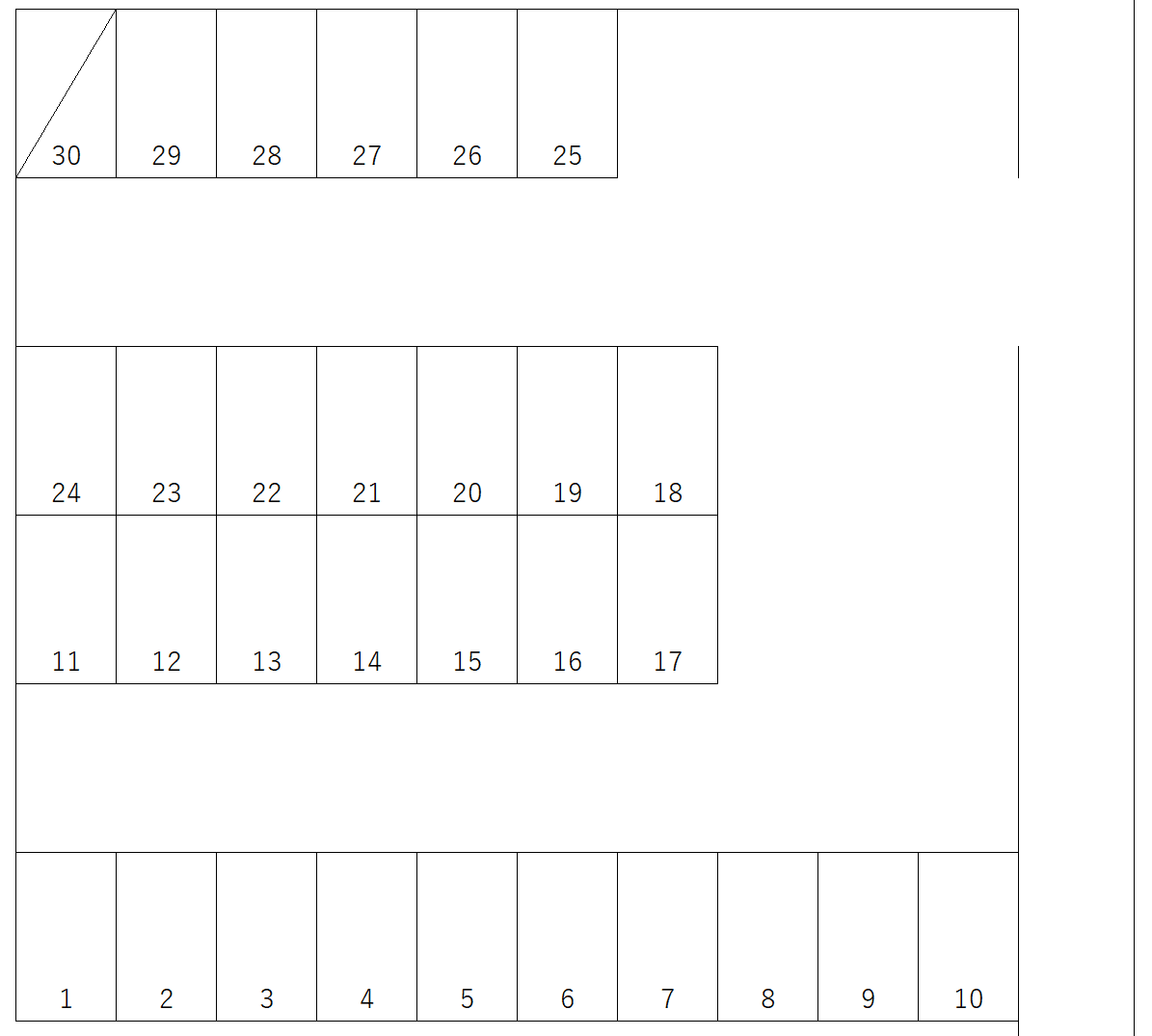 No.69駐車場の駐車配置図