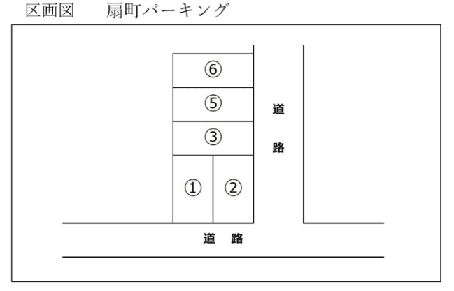 扇町パーキングの駐車配置図