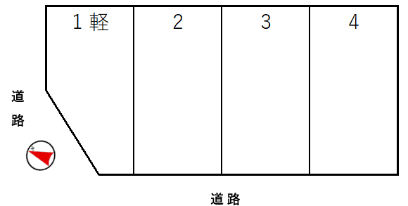 八潮6丁目第1パーキングの駐車配置図