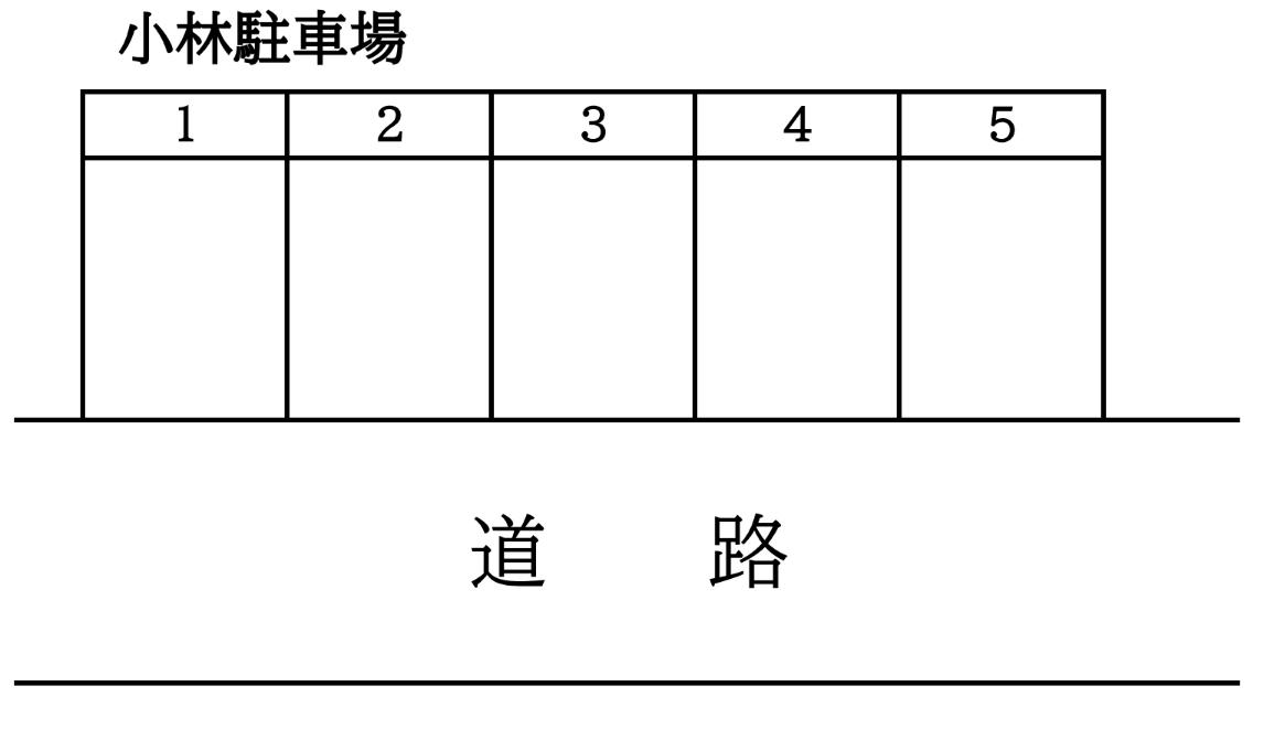 小林駐車場の駐車配置図