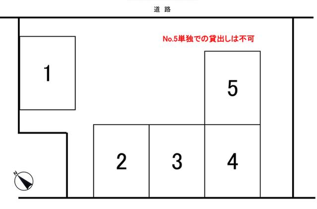 市役所下駐車場の駐車配置図