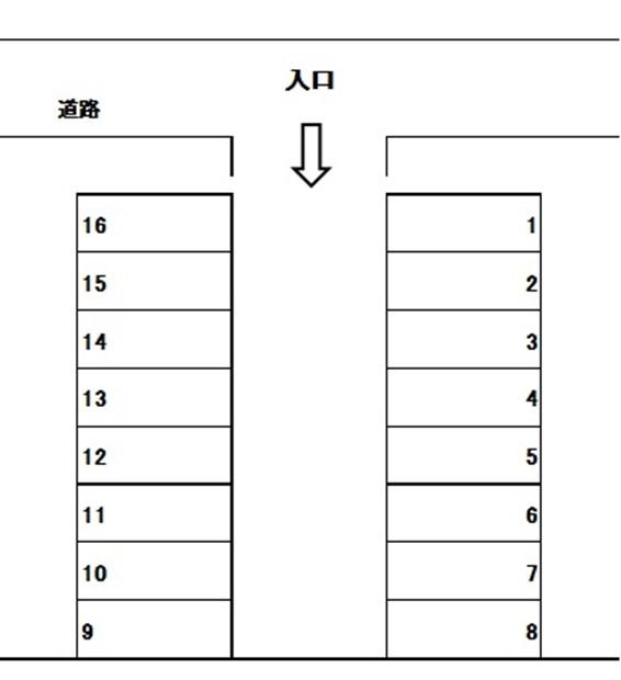 みどりの東口駅前駐車場の駐車配置図