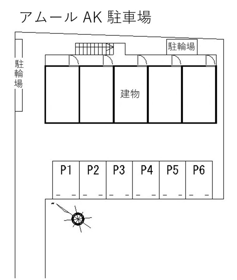 アムール AK 駐車場の駐車配置図