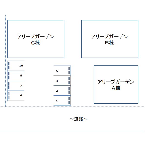 ア リープ ガーデンの駐車配置図