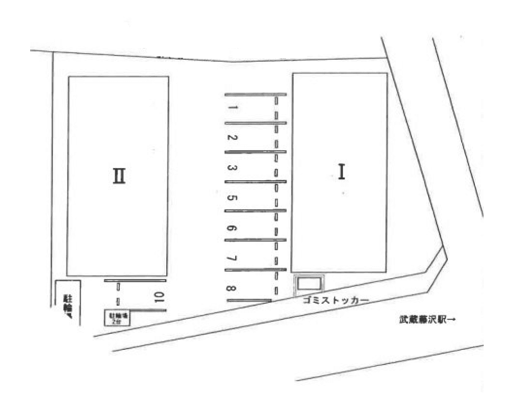 プライムコート駐車場の駐車配置図