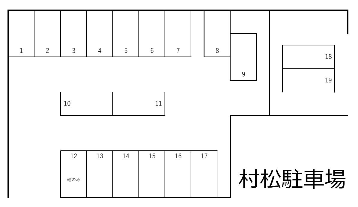 村松駐車場の駐車配置図