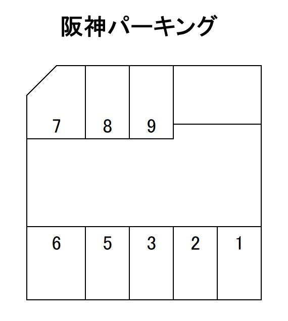 阪神駐車場の駐車配置図