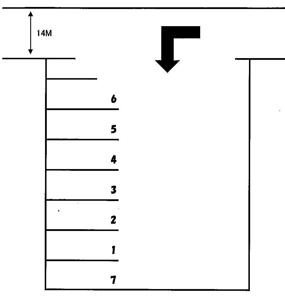 Yパーキングの駐車配置図