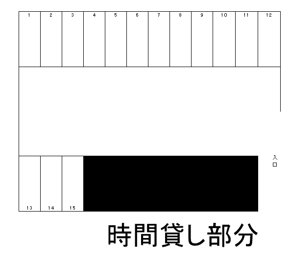 北越谷第4月極駐車場の駐車配置図
