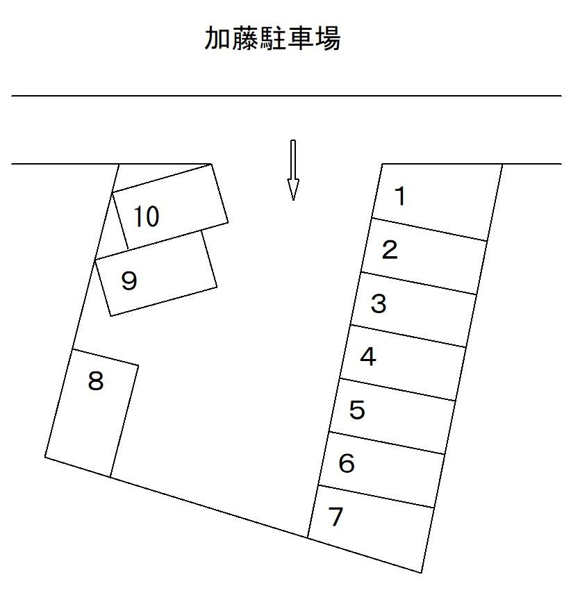 加藤駐車場の駐車配置図