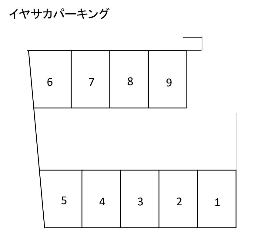 イヤサカパーキングの駐車配置図