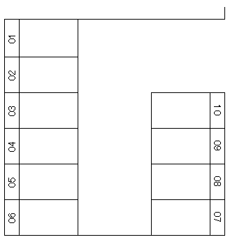 前木場駐車場(Mパーク伊敷NT5)の駐車配置図