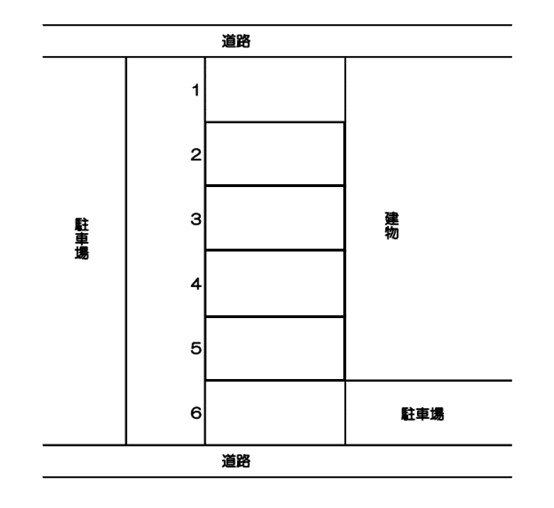 パーキングスペース南笹口1丁目月極駐車場の駐車配置図