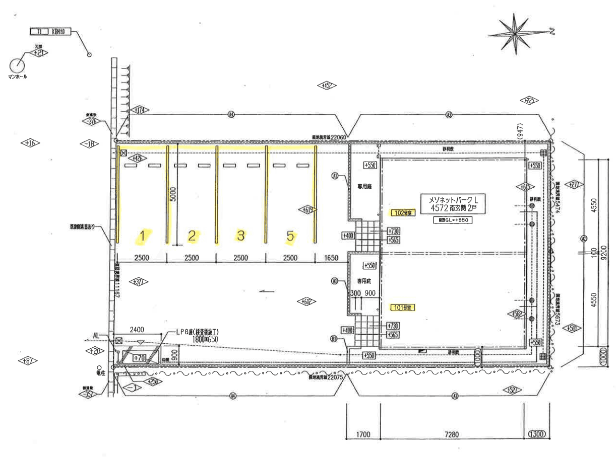 AGIATOの駐車配置図