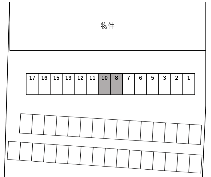 Sakura terrace Aの駐車配置図