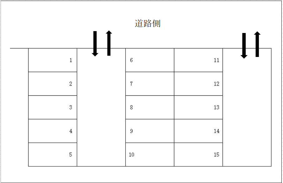 夏井ヶ浜パーキングの駐車配置図