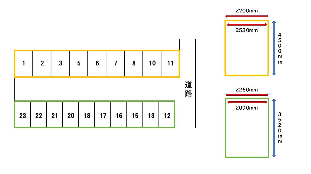 野町4丁目IT駐車場の駐車配置図