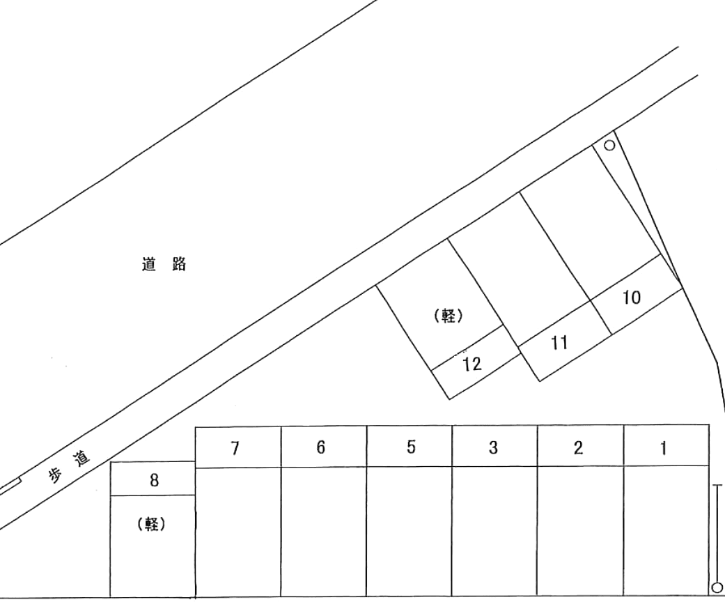 IKYパーキングの駐車配置図