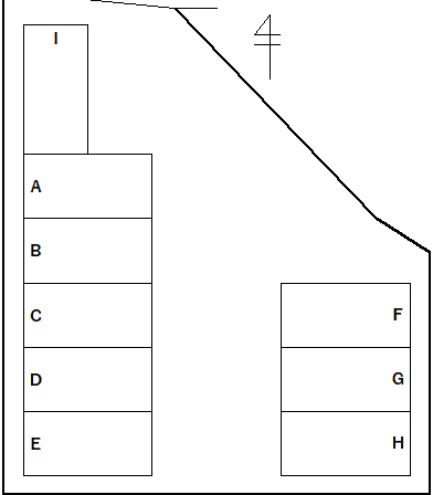 高橋井原ガレージの駐車配置図