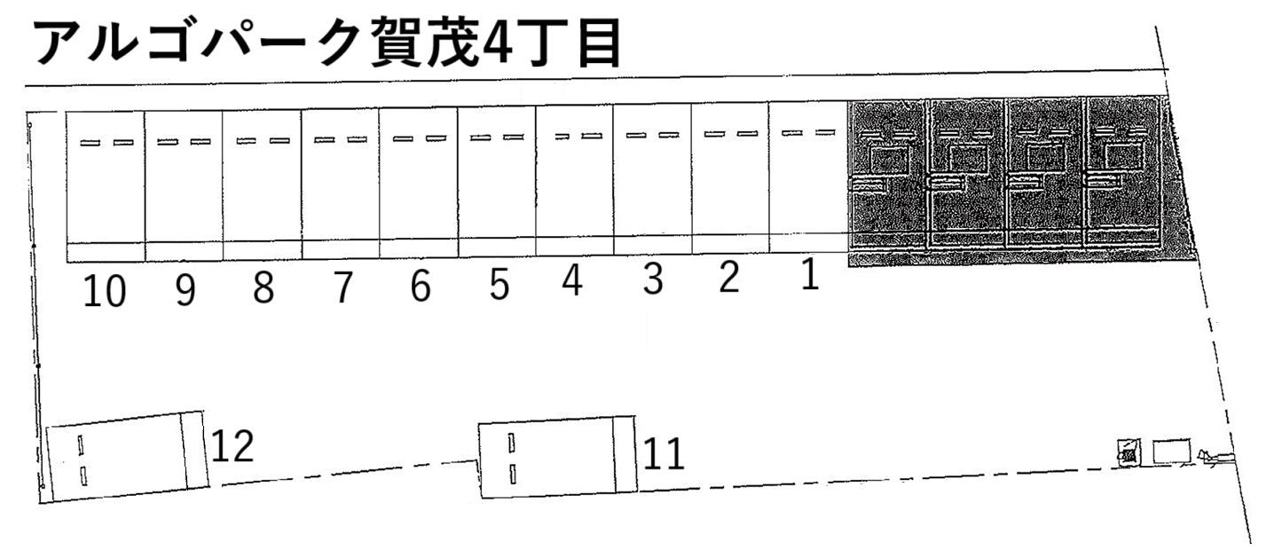 アルゴパーク賀茂4丁目の駐車配置図