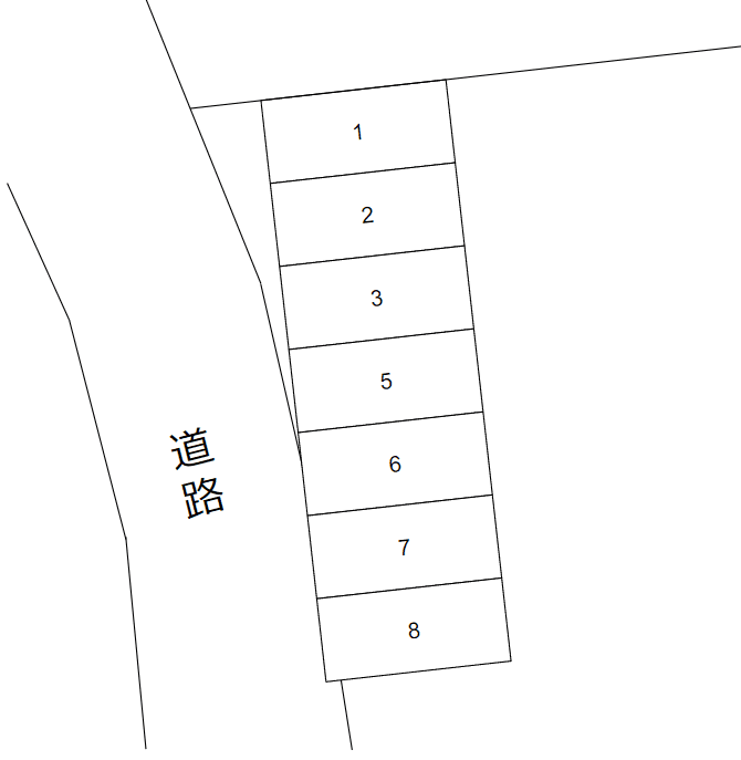 岩槻南平野第二駐車場の駐車配置図