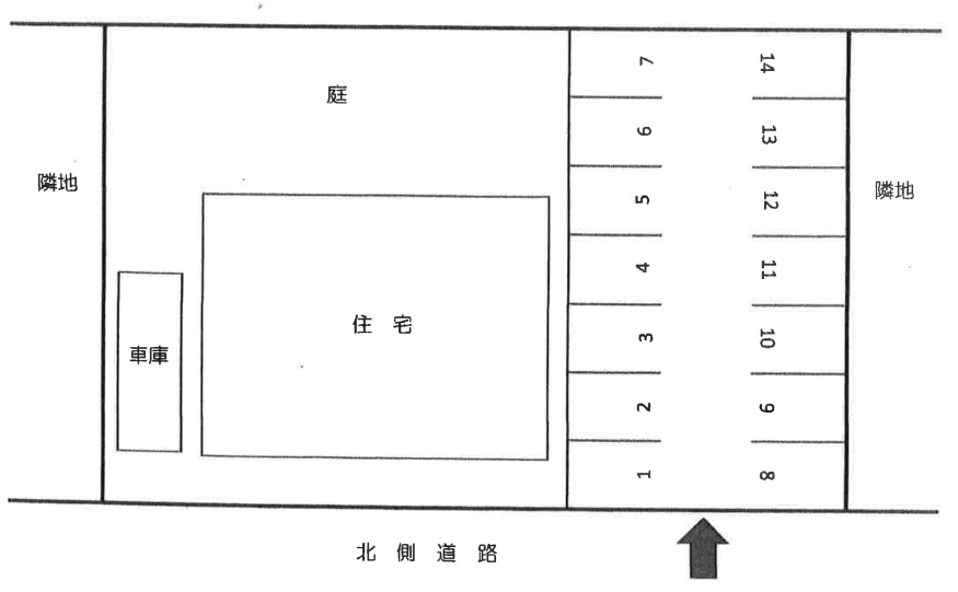PARKING SUZUKIの駐車配置図