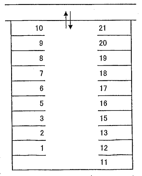 鳥居パーキングの駐車配置図