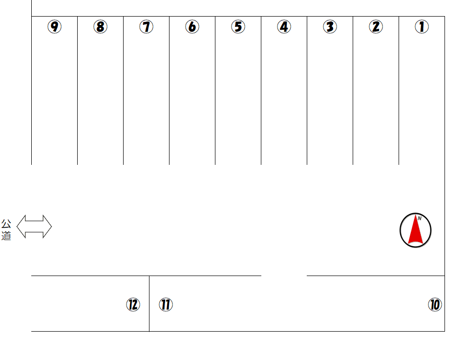 P-GARDEN中小田井5の駐車配置図
