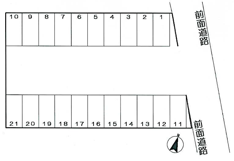 上溝小俣パーキングの駐車配置図