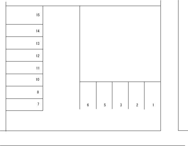 本井様高屋1004月極駐車場の駐車配置図