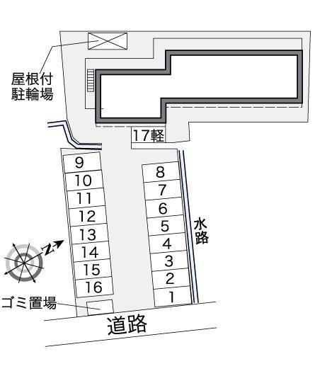 フェリーチェS(39895)の駐車配置図