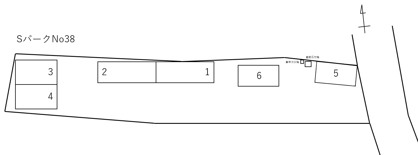 SパークNo.38B(日佐三丁目)の駐車配置図