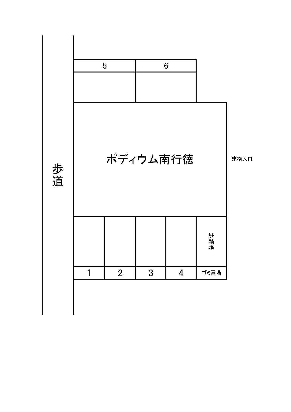 ポディウム南行徳駐車場の駐車配置図