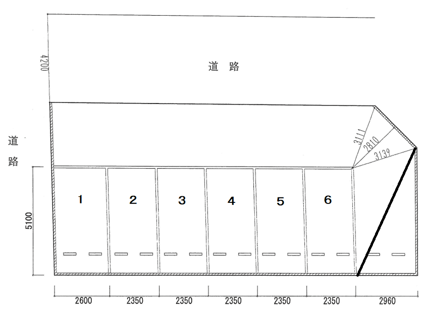 八千代町駐車場の駐車配置図